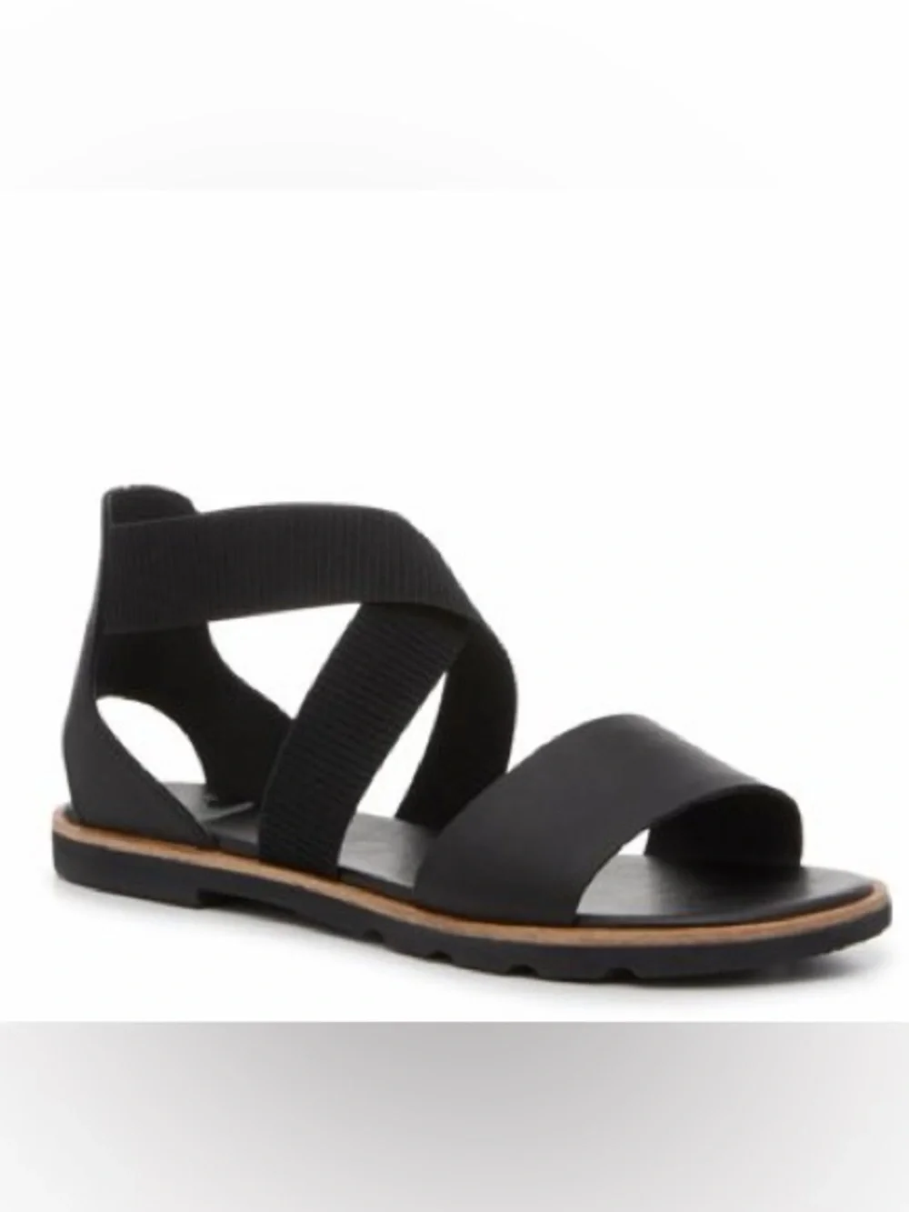 Sorel Ella III Black Sandal Size 8